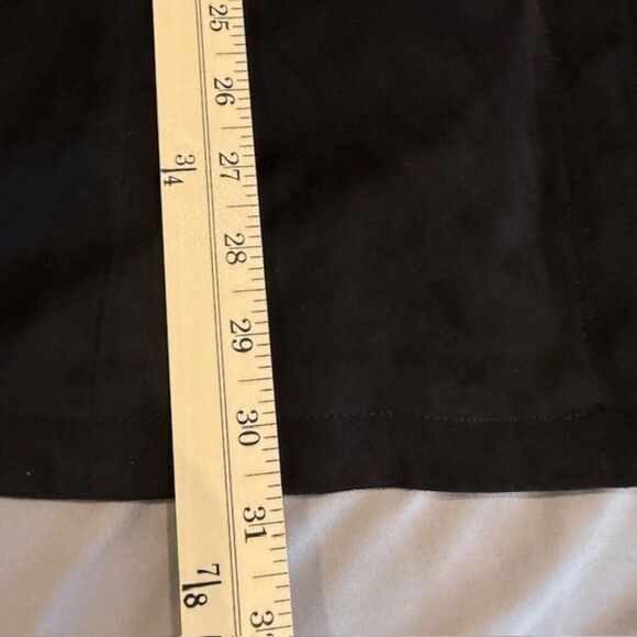 H by Halston Faux Suede Jacket w/ Sweater Knit Sleeves Black Zip Front Size 14 - Picture 12 of 14